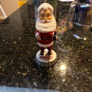 Coca-Cola and Carl's Jr. 2002 Holiday Santa Bobble Head Figurine